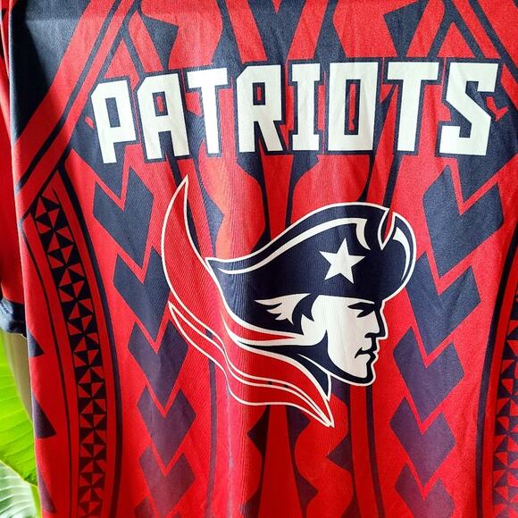 New England Patriots Graphic Top‎ Shirt adult Large Aealy Red Navy - Picture 2 of 5